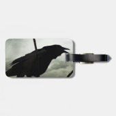 カラスまたはワタリガラスの写真 ラゲッジタグ (裏面横)