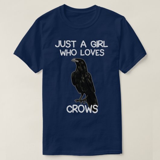 カラスを愛する女の子1 Tシャツ (デザイン正面)