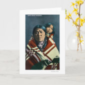 カラスインディアンマドンナと子 カード (黄色い花)