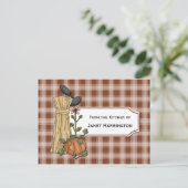 カラスコーンスタークスパンプキン秋のレシピカード ポストカード (スタンド正面)