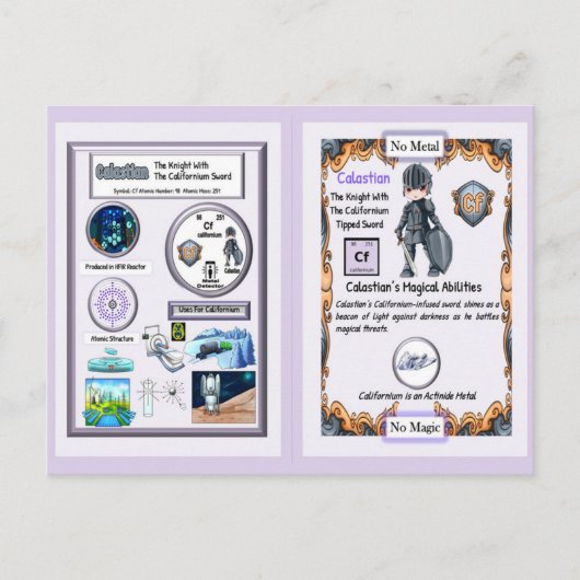 カラスチャン – 騎士カリフォルニアムソード ポストカード (正面)