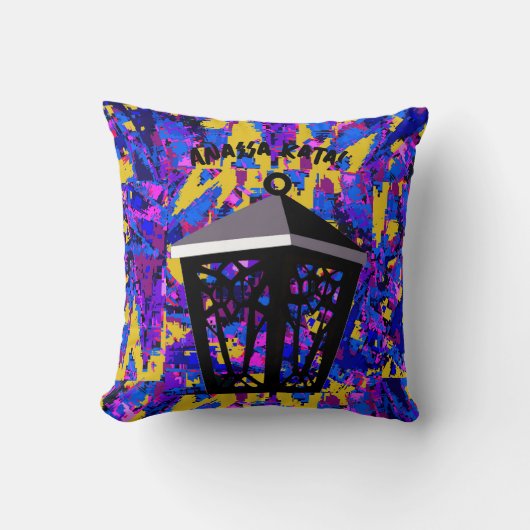 カラスプラッシュアナサカタフクロウランタン クッション (正面)