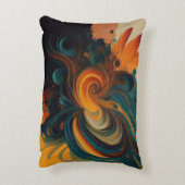 カラスプラッシュアート アクセントクッション (裏面(縦))