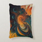 カラスプラッシュアート アクセントクッション (正面(垂直))