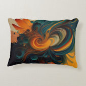 カラスプラッシュアート アクセントクッション (裏面)