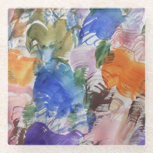 カラスプラッシュガラスコースター ガラスコースター (正面)