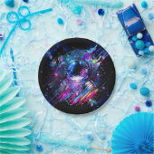 カラスプラッシュスター宇宙宇宙飛行士 ペーパープレート (パーティー)