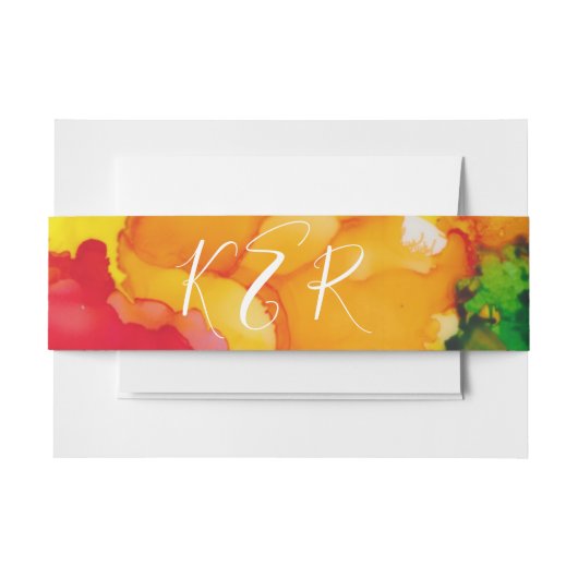 カラスプラッシュトゥバルミツワー招待状用帯 招待状ベリーバンド (正面例)