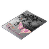 カラスプラッシュバタフライスチルライフ写真 ノートブック (左側)