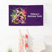 カラスプラッシュバレーボールガールバースデーパーティー 横断幕 (インサイチュ)