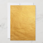 カラスプラッシュピンク金ゴールドベビーガールシャワー招待状 招待状 (裏面)