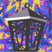 カラスプラッシュフクロウランタンステッカー シール (正面)