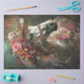 カラスプラッシュホワイトホース 薄葉紙 (クラフト)