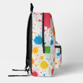 カラスプラッシュポップ・アートの プリントバックパック (左)