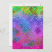 カラスプラッシュマーメイドフォトスウィート16パーティー 招待状 (裏面)