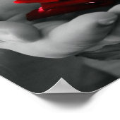 カラスプラッシュレッドローズポスター ポスター (角)