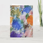 カラスプラッシュ抽象芸術アート誕生日 カード (裏面)