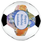 カラスプラッシュ抽象芸術アート サッカーボール (回転)