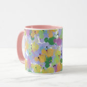 カラスプラッシュ抽象芸術マ鮮やかグ – 芸術的 Coff マグカップ (正面左)