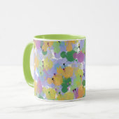 カラスプラッシュ抽象芸術マ鮮やかグ – 芸術的 Coff マグカップ (正面左)