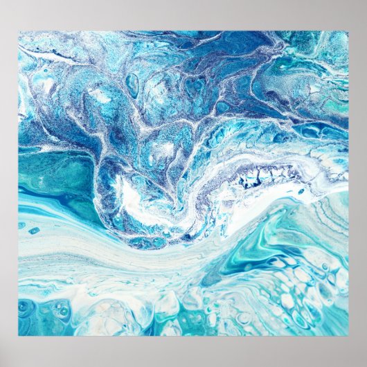 カラスプラッシュ：アクリル抽象芸術背景 ポスター (正面)