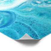 カラスプラッシュ：アクリル抽象芸術背景 ポスター (角)