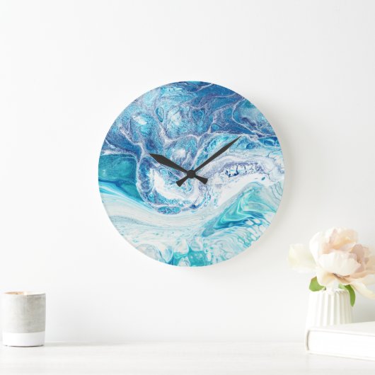 カラスプラッシュ:アクリル抽象芸術背景 ラージ壁時計 (ホーム)