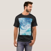 カラスプラッシュ：アクリル抽象芸術背景 Tシャツ (正面フル)