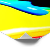 カラスプラッシュ：抽象芸術アート ポスター (角)