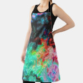 カラスプラッシュ:抽象芸術水彩アート エプロン (インサイチュ)