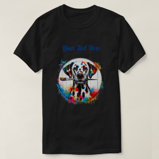 カラスプラッシュDalmatianアーティスト – テキストの選択 Tシャツ (デザイン正面)