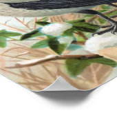 カラスヴィンテージバードイラストレーション ポスター (角)