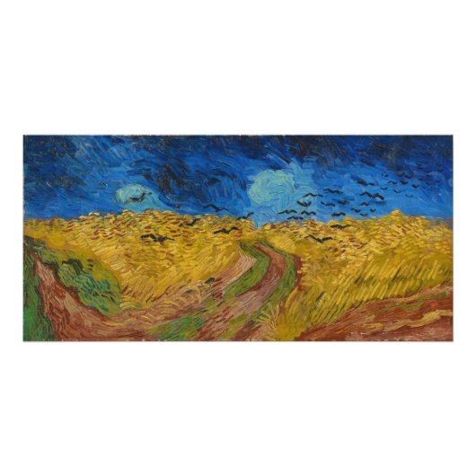 カラス付きホイートフィールド フォトプリント (正面)