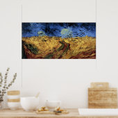 カラス付きホイートフィールド ポスター (キッチン)