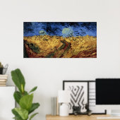 カラス付きホイートフィールド ポスター (ホームオフィス)