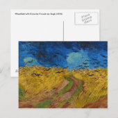 カラス付きホイートフィールド ポストカード (正面/裏面)