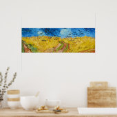 カラス付き小麦畑 ポスター (キッチン)