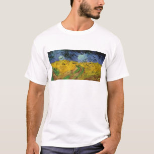 カラス付き小麦畑 Tシャツ