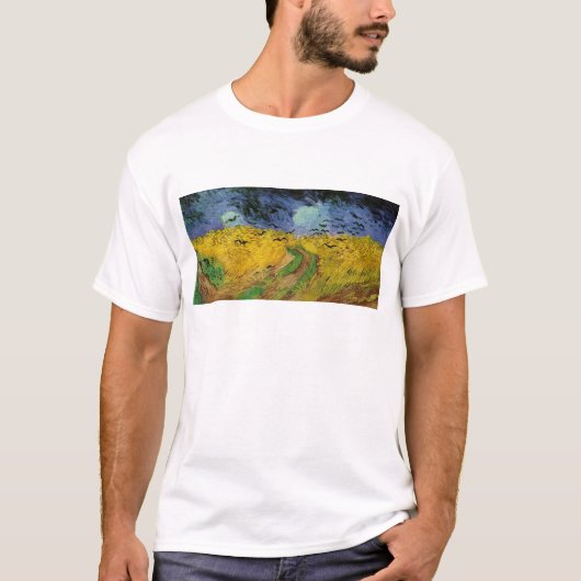 カラス付き小麦畑 Tシャツ (正面)