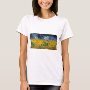 カラス付き小麦畑 Tシャツ