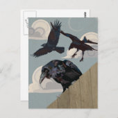 カラス侵入 ポストカード (正面/裏面)