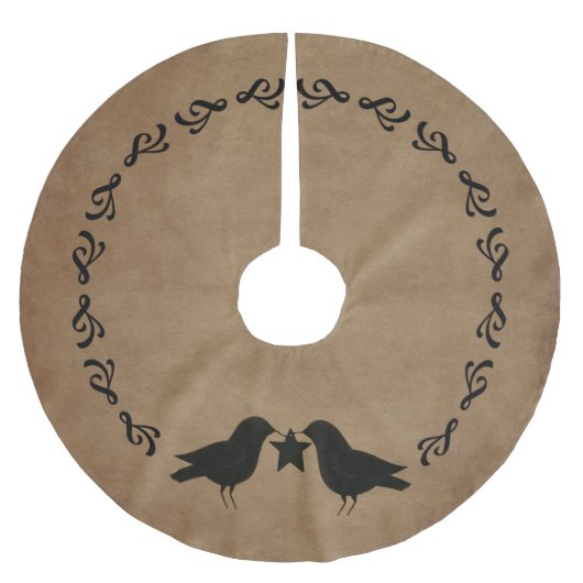 カラス初期のサークルツリースカート ブラッシュドポリエステルツリースカート (正面)