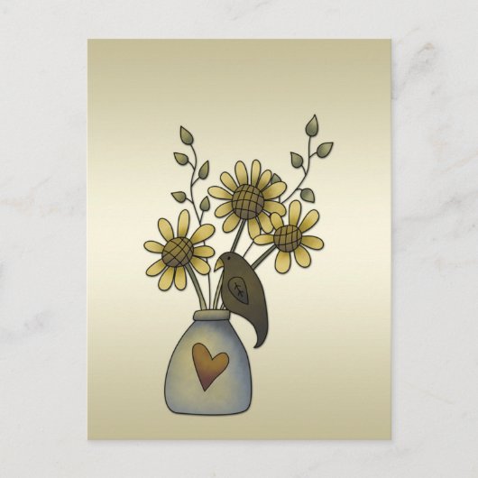 カラス初期のヒマワリ ポストカード (正面)