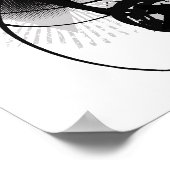 カラス図解入りの、写真付きのや落書き付きアーバン拳! ポスター (角)