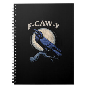 カラス好きのためのおもしろカジュアルデザイン F-Caw-F ノートブック