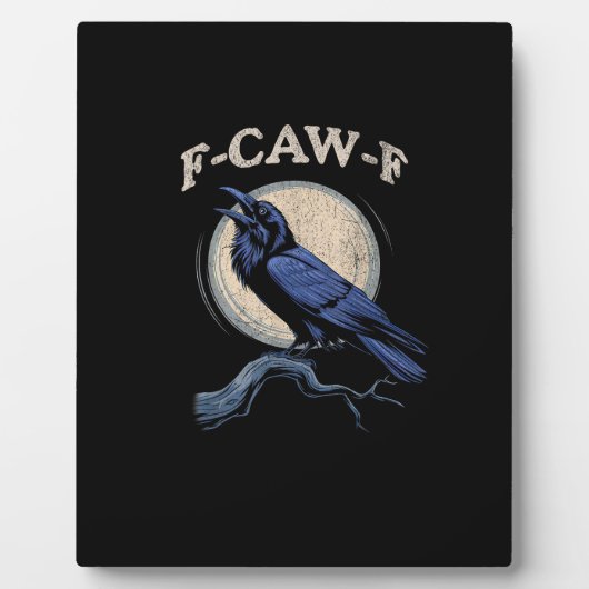カラス好きのためのおもしろカジュアルデザイン F-Caw-F フォトプラーク (正面)