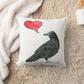 カラス愛 クッション (ブランケット)