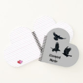 カラス殺しの鳥のグループ黒いシルエット ノートブック (内部)