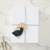 カラス着用ヴィンテージ金ゴールドクラウン ギフトタグ (より糸付き)