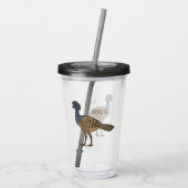 カラス素晴らしスマの鳥漫画イラストレーション アクリルタンブラー (裏面)